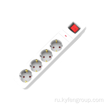 4-Outlet Power Strip с защитой от перегрузки